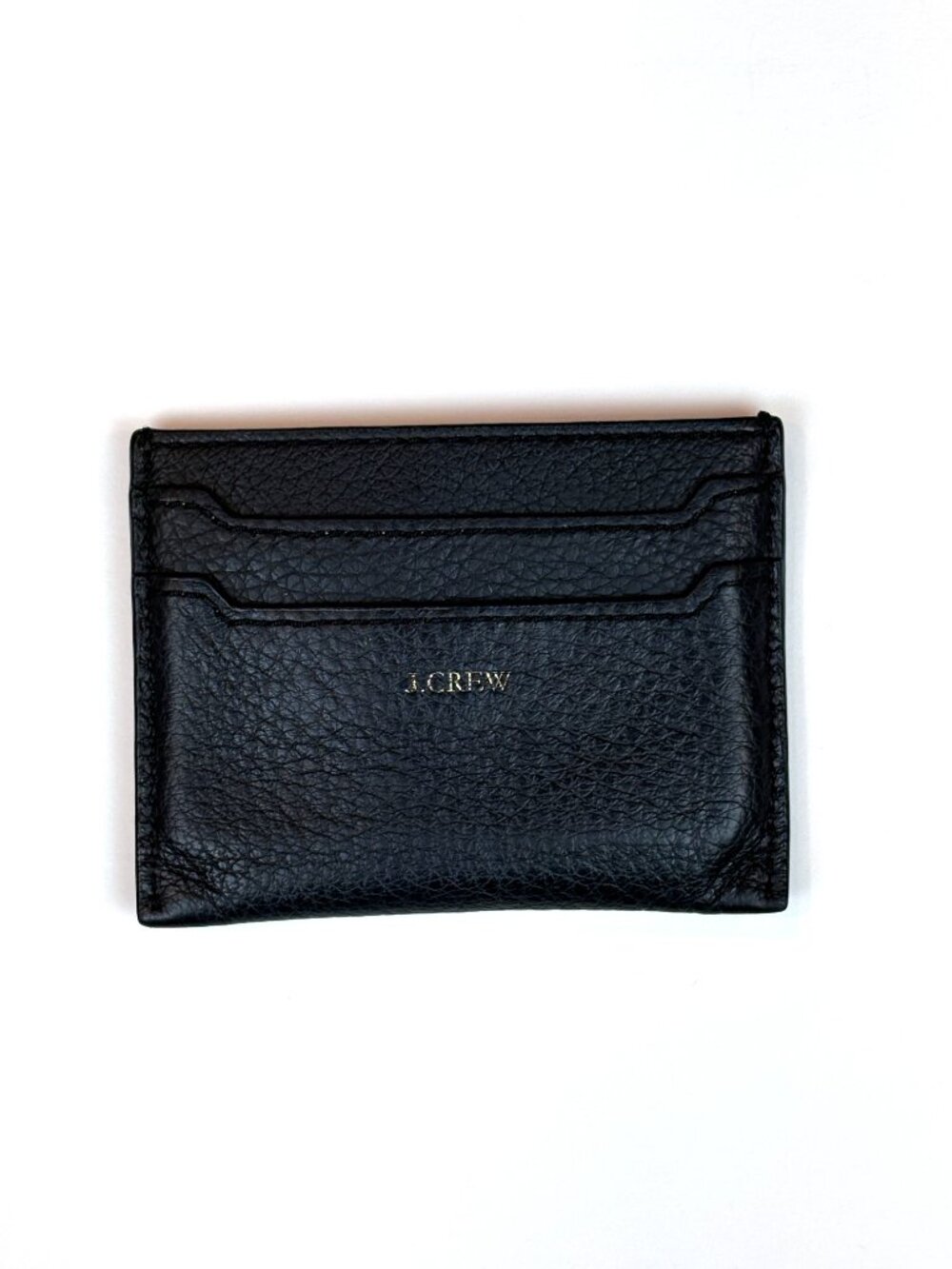 J.Crew Black Pebbled Leather Card Holder